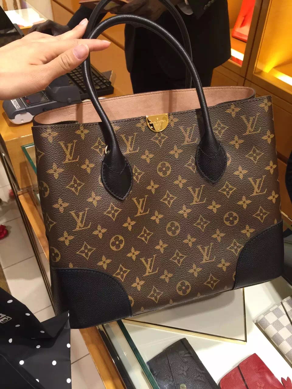 Authentic Louis Vuitton Monogram Flandrin Bag M41595 Noir